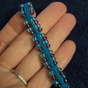 Handmade blue and purple bracelet